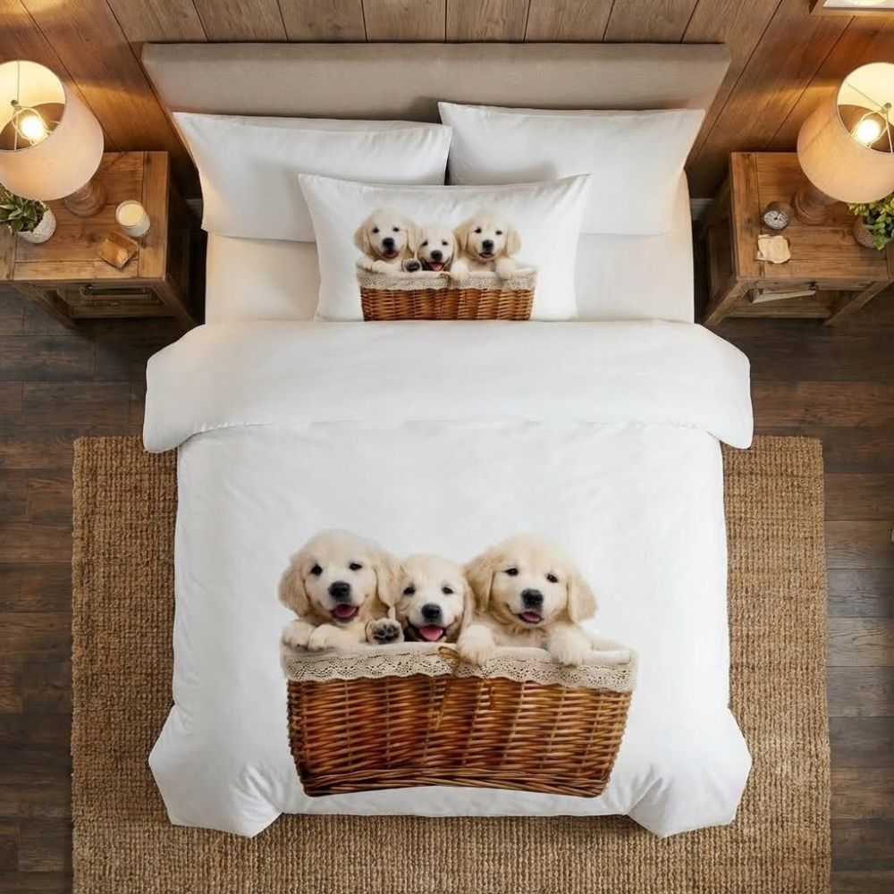 3D povlečení Štěňata, 1x 140/200, 1x 70/90cm