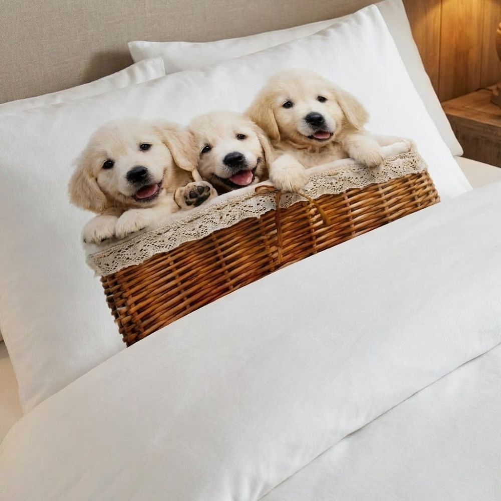 3D povlečení Štěňata, 1x 140/200, 1x 70/90cm