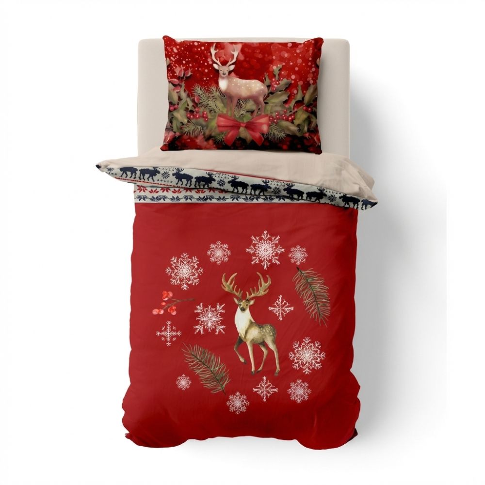 3D povlečení Vánoční jelen, 1x 140/200, 1x 70/90cm