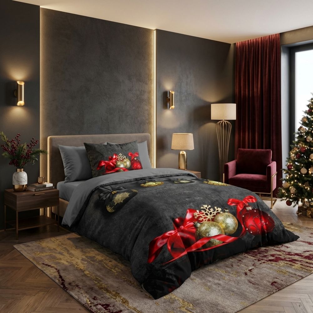 3D povlečení Vánoční koule, 1x 140/200, 1x 70/90cm