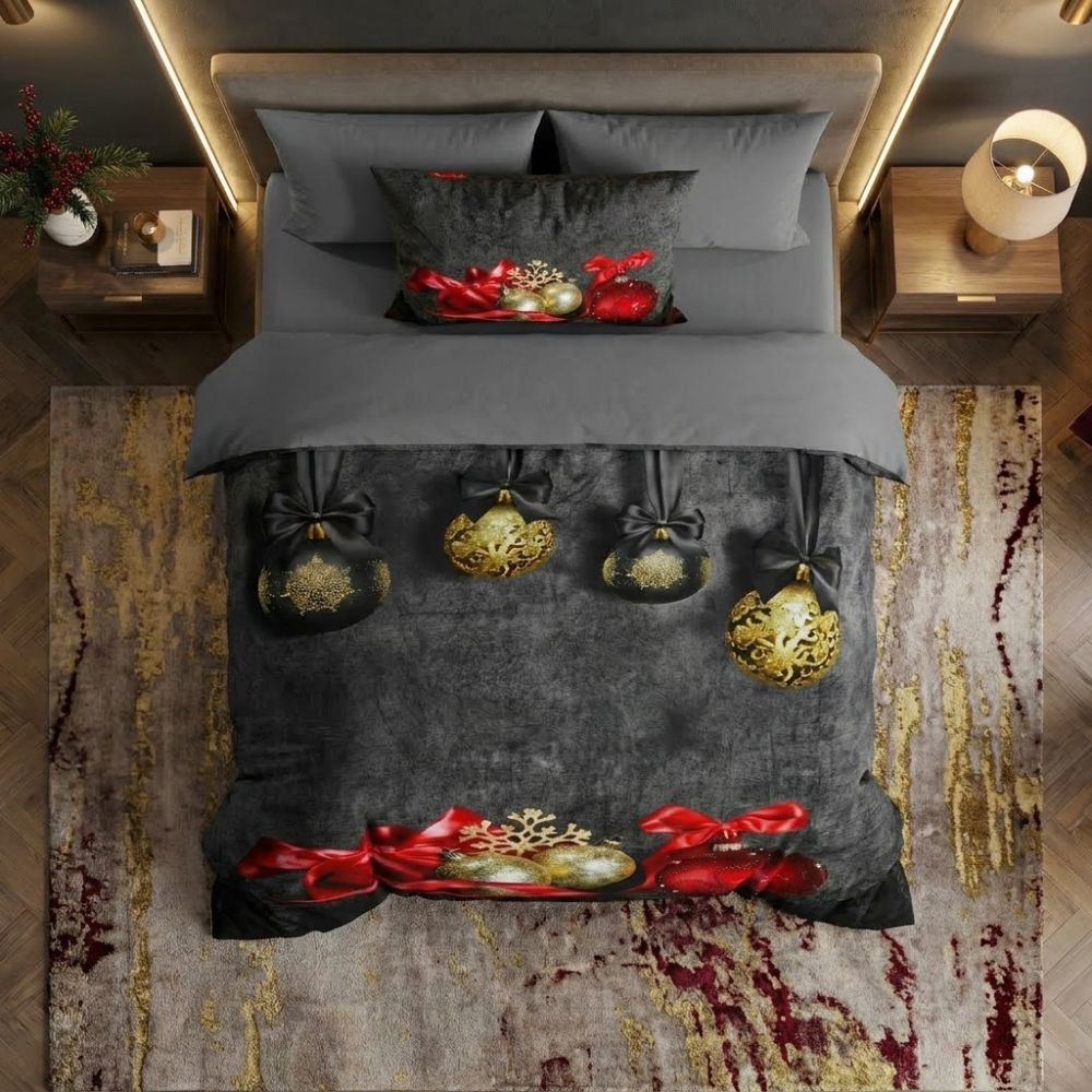 3D povlečení Vánoční koule, 1x 140/200, 1x 70/90cm