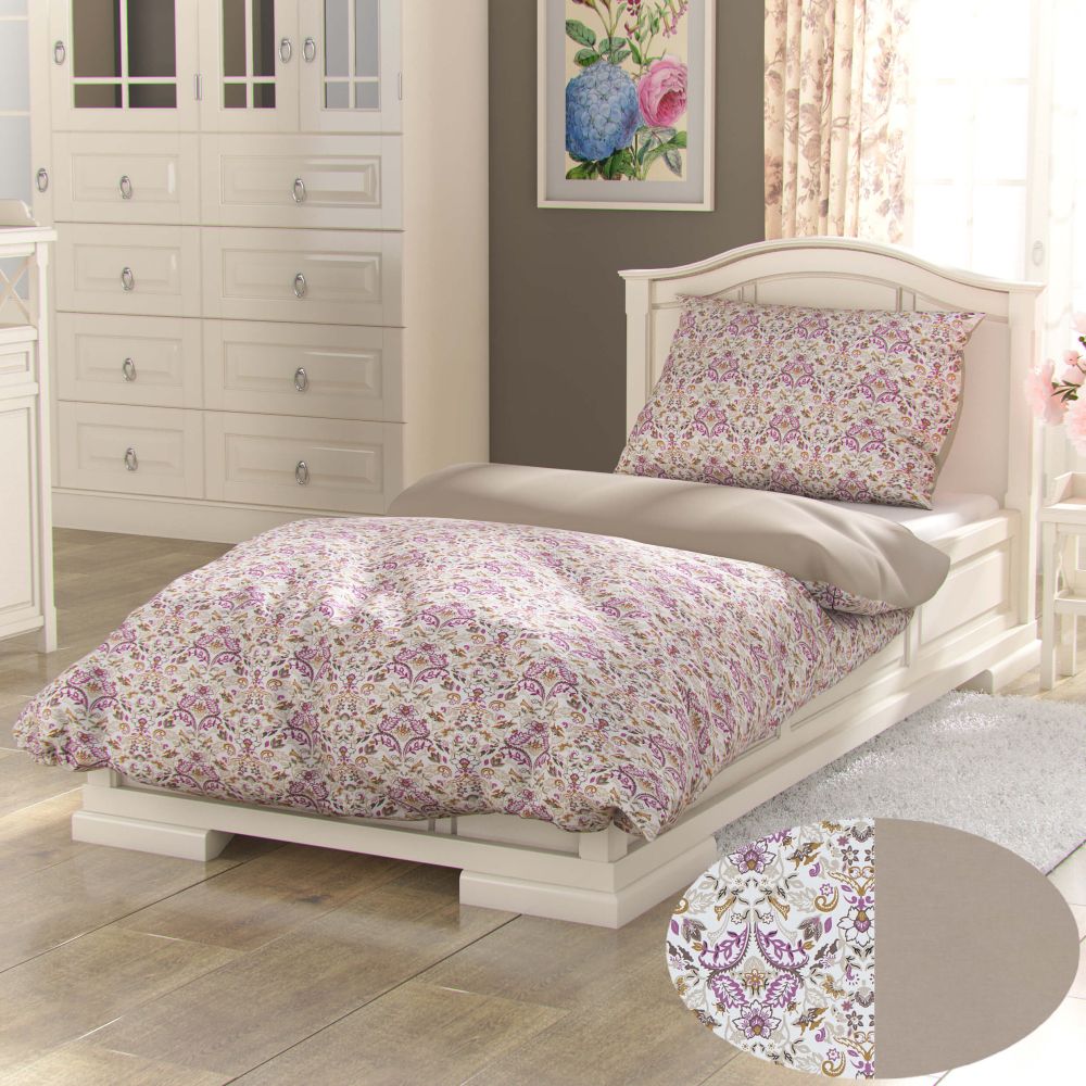 Bavlněné povlečení NARISTA béžová, 1+1, 140x200, 70x90cm