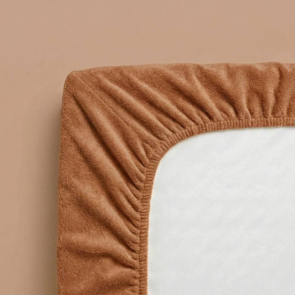 Froté prostěradlo béžové, 220x200cm