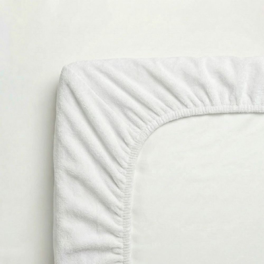 Froté prostěradlo bílé, 90x200cm