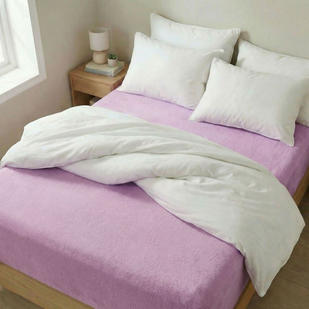 Froté prostěradlo světle fialové, 120x200cm