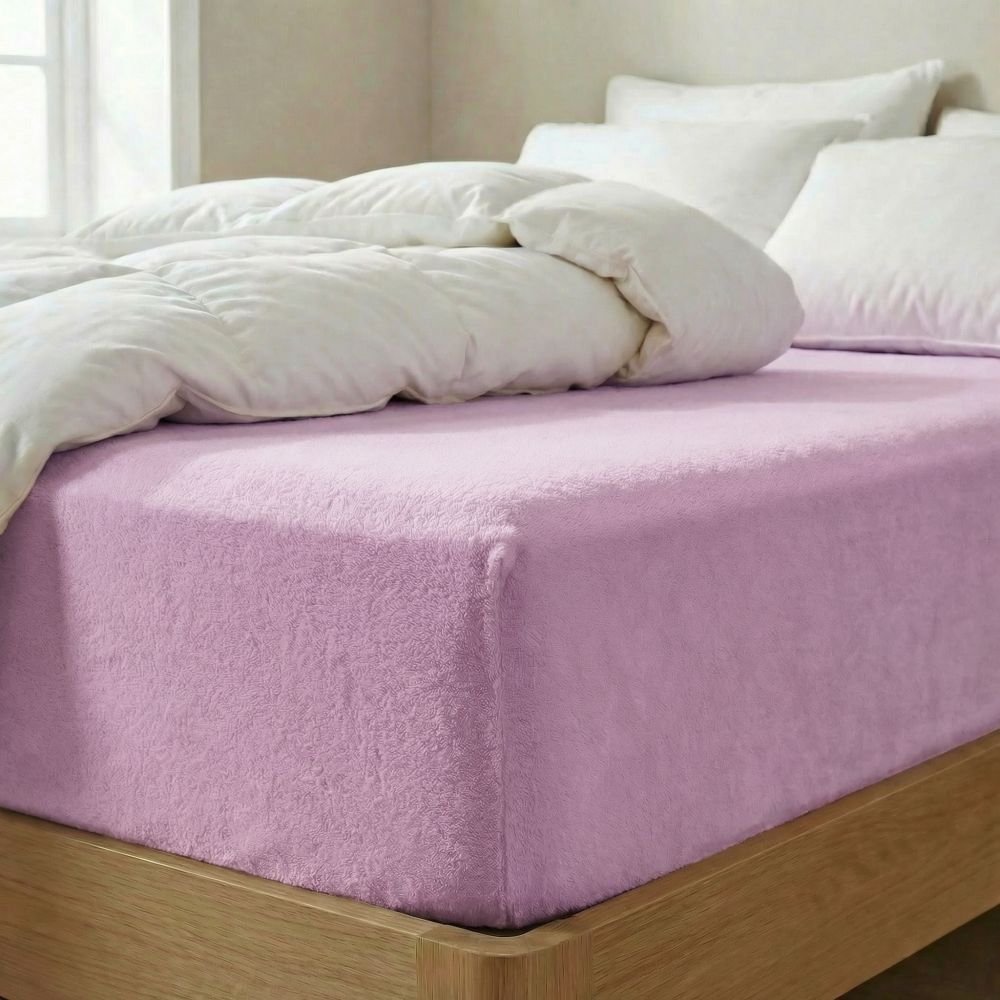 Froté prostěradlo světle fialové, 120x200cm