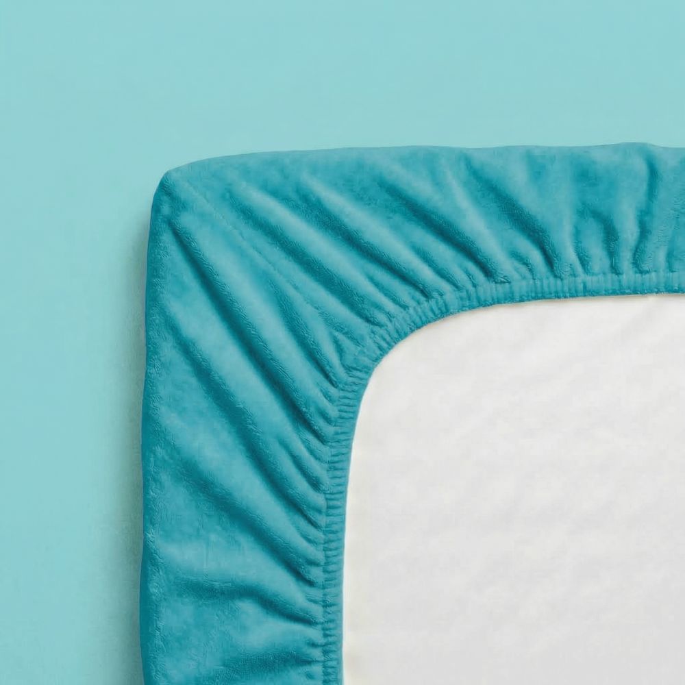 Froté prostěradlo tyrkysové, 100x200cm