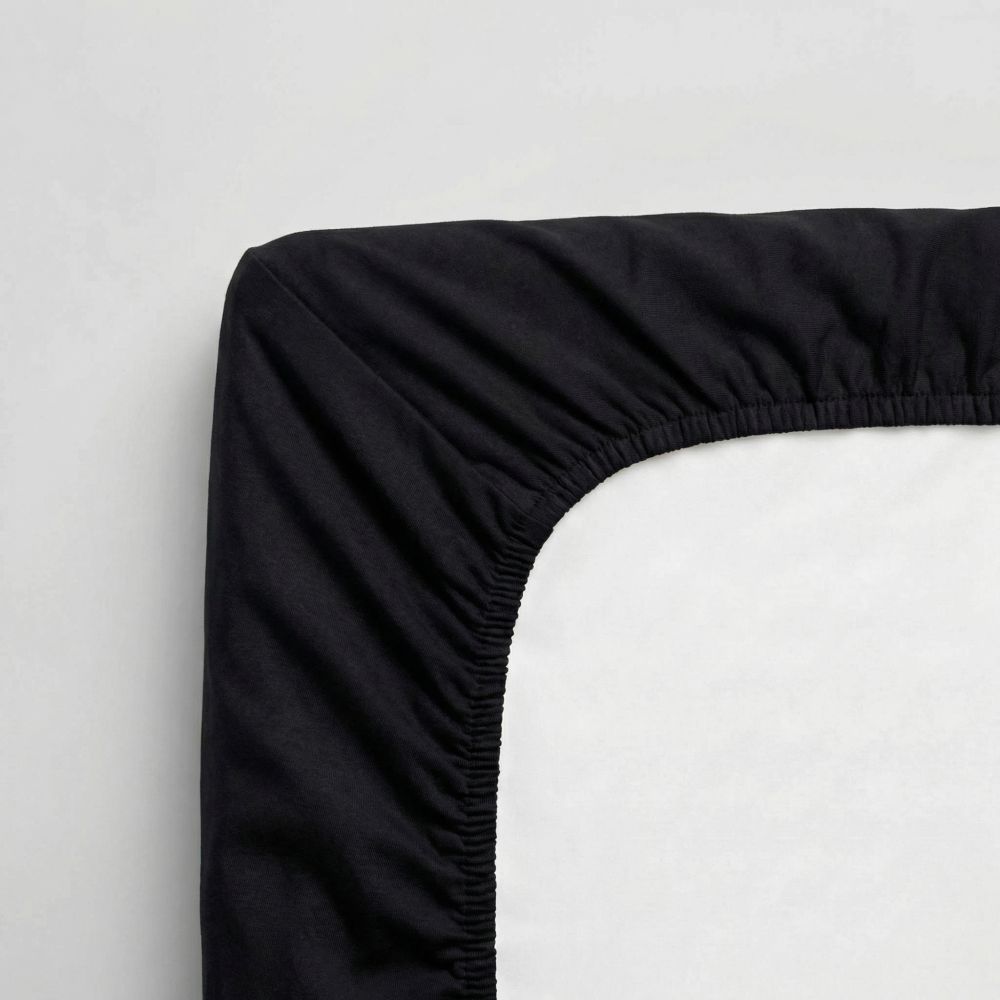 Jersey prostěradlo černé, 140x200cm