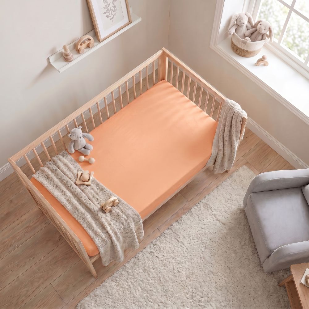 Jersey prostěradlo dětské 70x140cm lososové