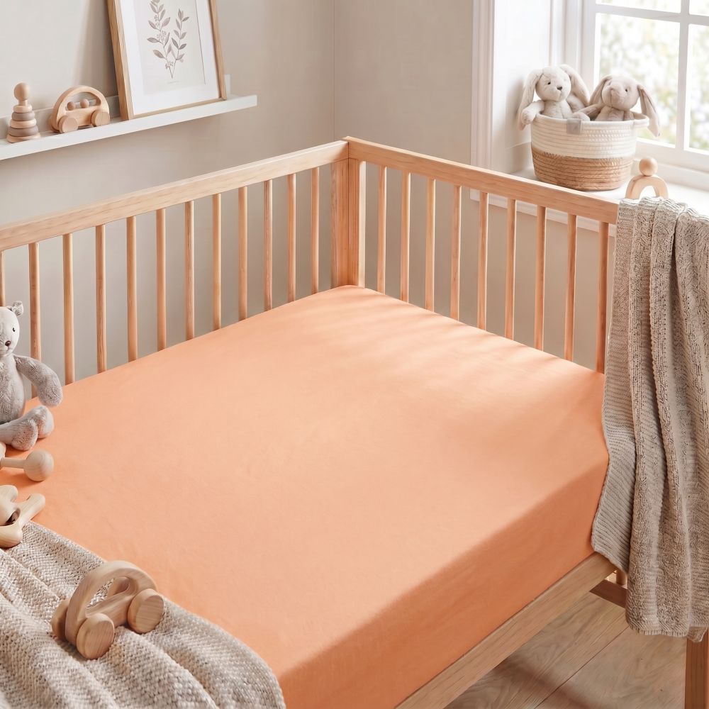 Jersey prostěradlo dětské 70x140cm lososové