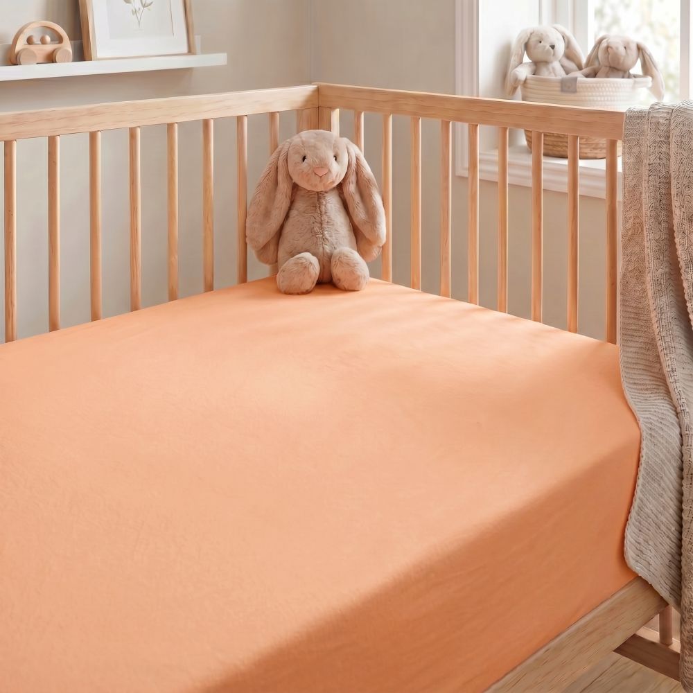 Jersey prostěradlo dětské 70x140cm lososové