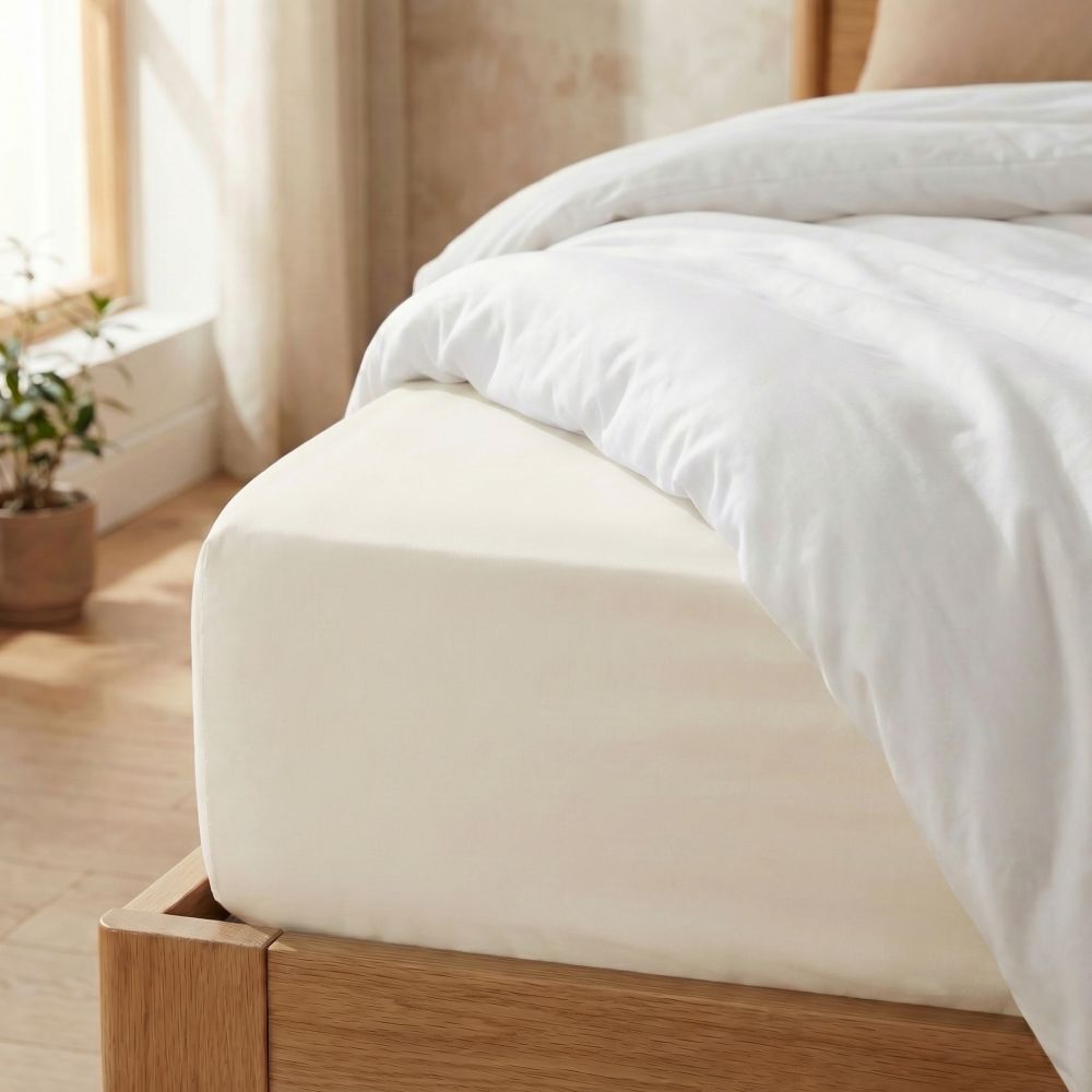 Jersey prostěradlo smetanové, 180x200cm