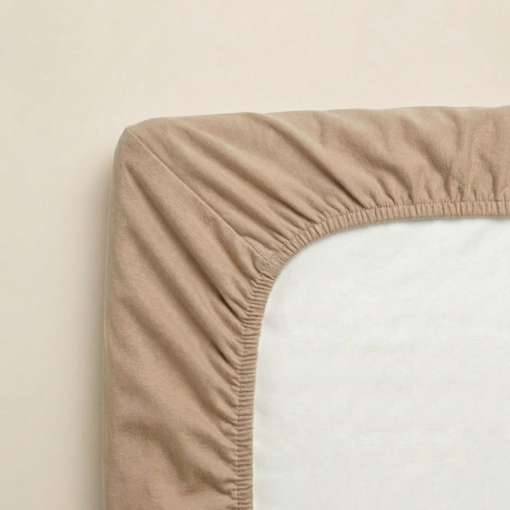 Jersey prostěradlo světle béžové, 140x200cm