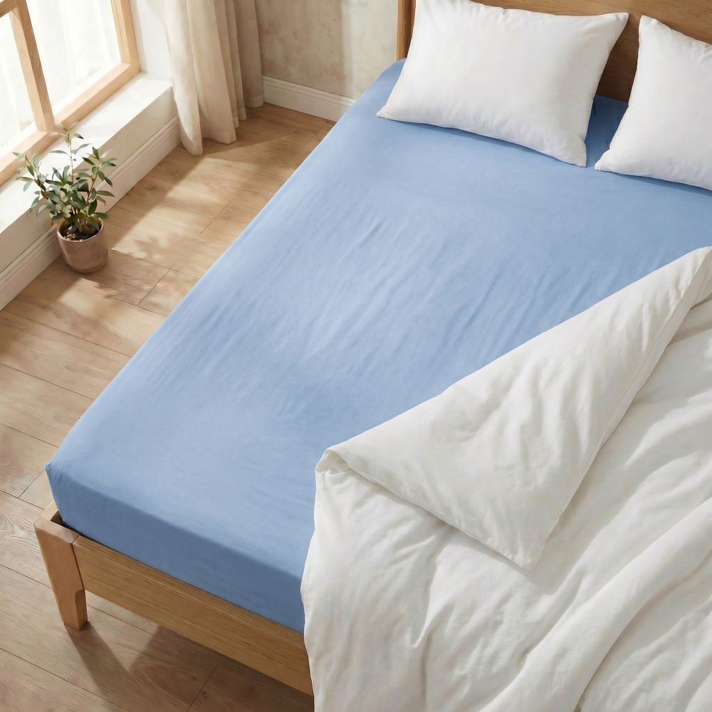 Jersey prostěradlo světle modré, 200x200cm