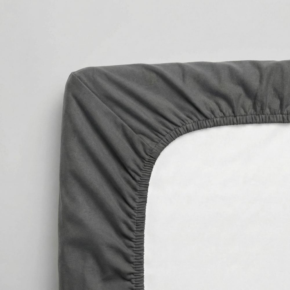 Jersey prostěradlo tmavě šedé, 90x200cm