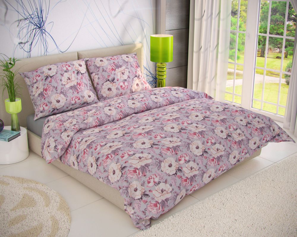 Krepové povlečení ESTER šedá, 1x 140/220, 1x 70/90cm