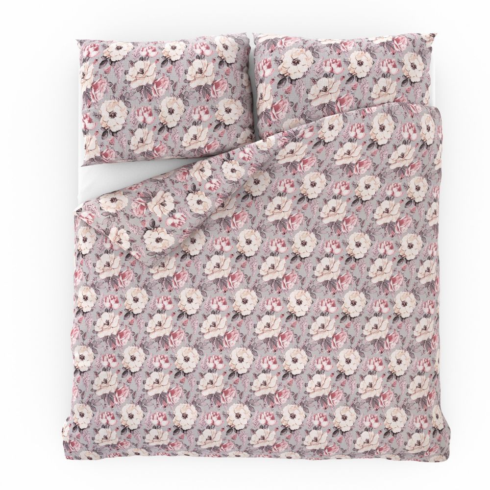 Krepové povlečení ESTER šedá, 1x 140/220, 1x 70/90cm