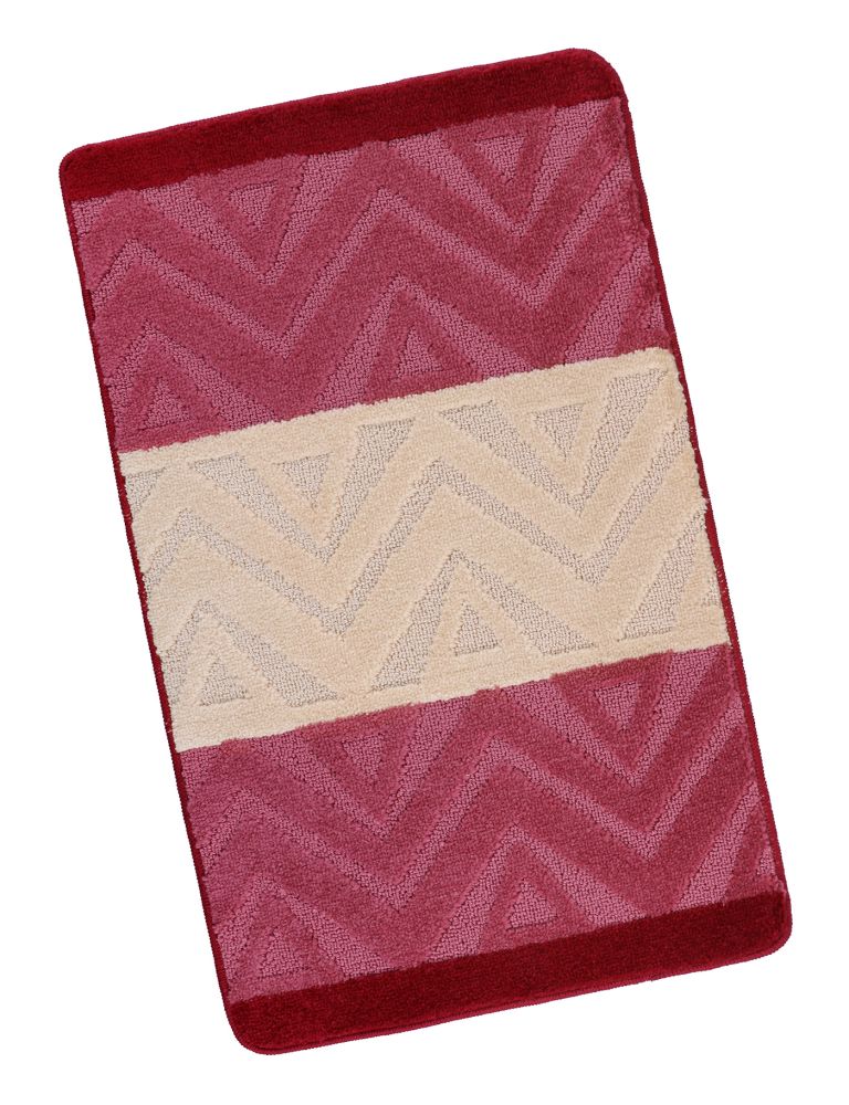 Koupelnová předložka 60x100cm chevron burgundy