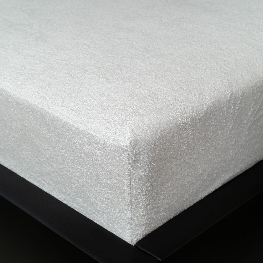 Nepropustné Froté prostěradlo s PU bílé, 180x200cm