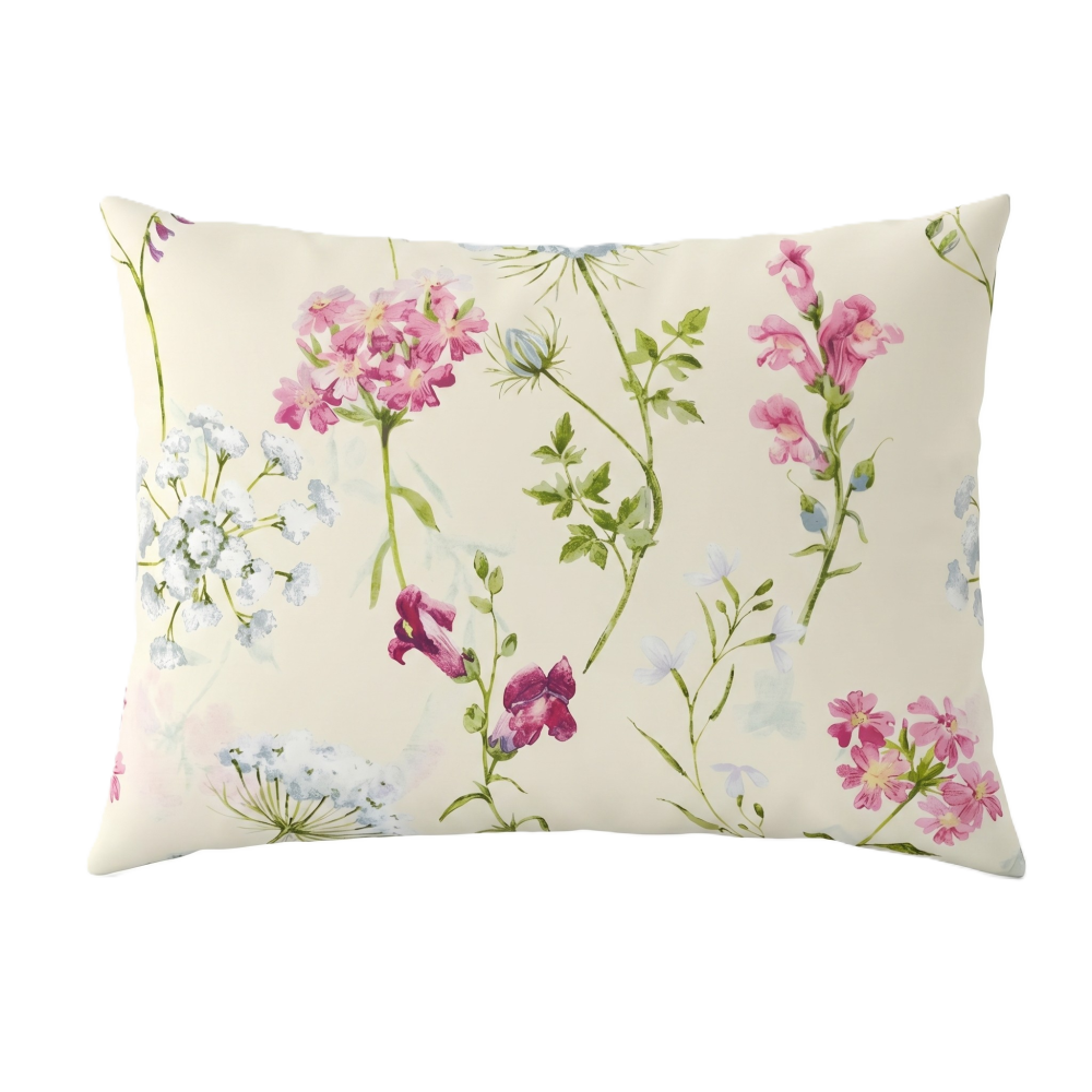 Povlak na polštář hladká bavlna DELUX BOTANICA smetanová, 45x60cm