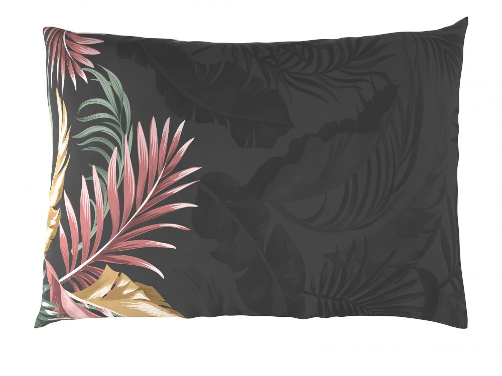 Povlak na polštář hladká bavlna DELUX PALMA šedá, 70x90cm