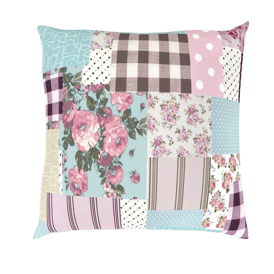 Kvalitex Povlak na polštář krep PATCHWORK růžový 2