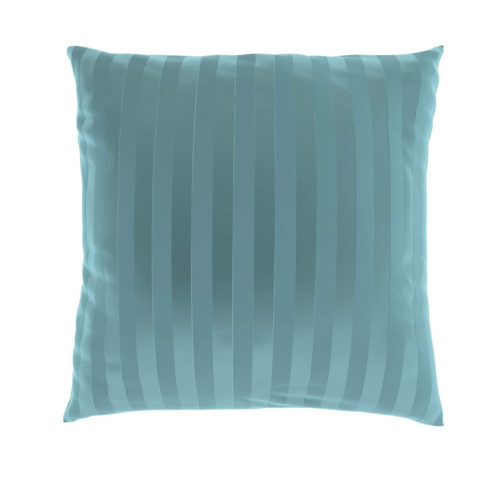 Povlak na polštář saténový s proužkem TYRKYSOVÝ, 50x70cm