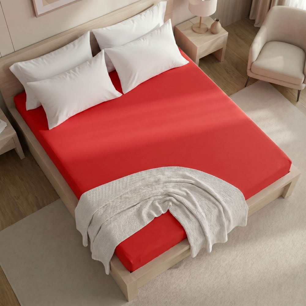 Prostěradlo plachta bavlněné červené, 150x230cm
