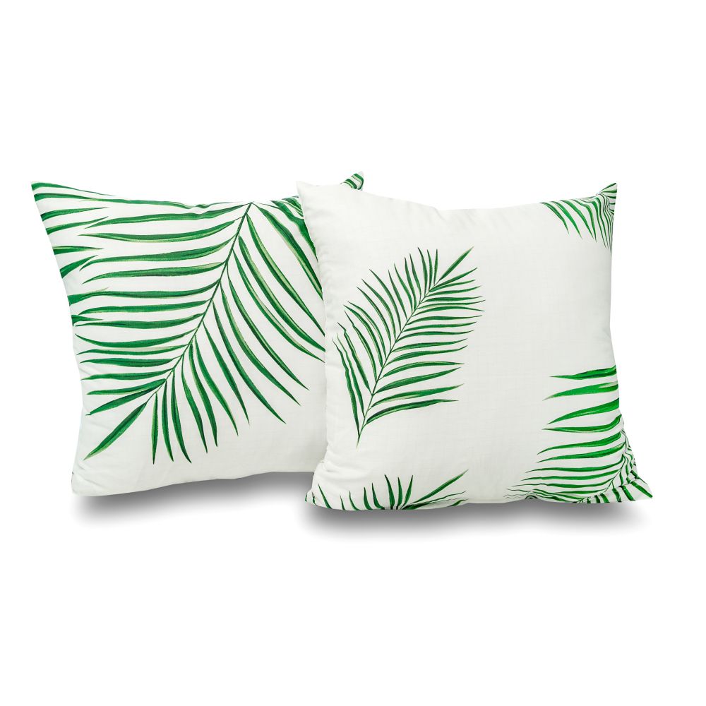 Sada 2 povlaků na polštář bavlna renforcé TROPICAL bílé, 50x50cm