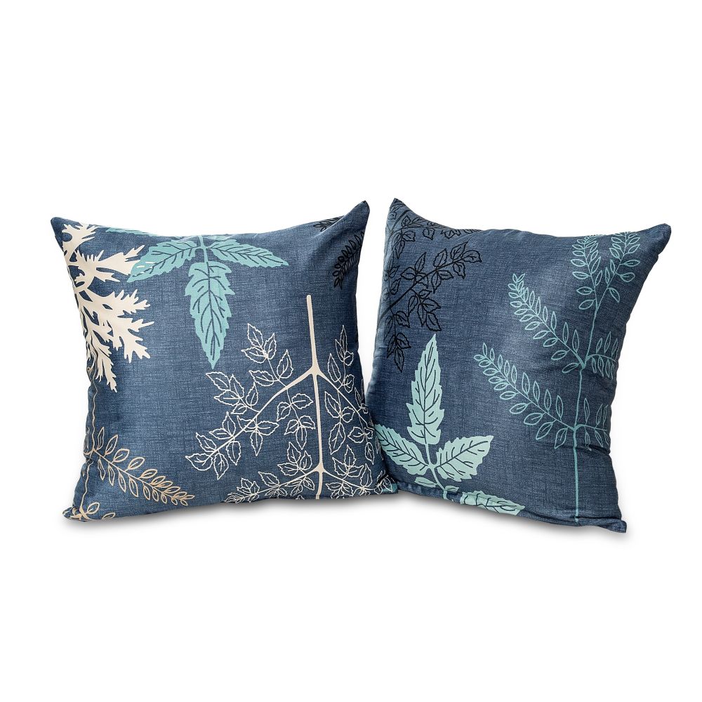 Sada 2 povlaků na polštář bavlněný satén Noční les, 50x50cm