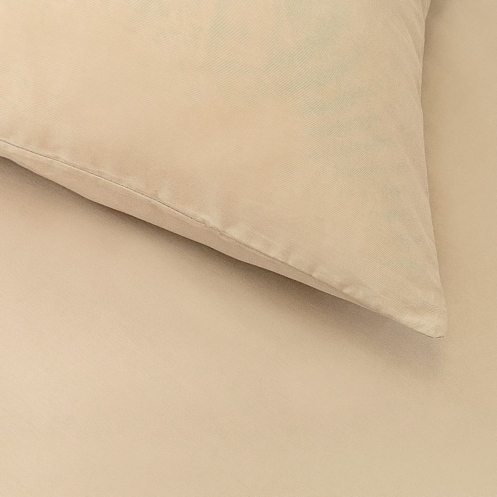 Saténové povlečení LUXURY COLLECTION béžové, 1x 200/200, 2x 70/90cm
