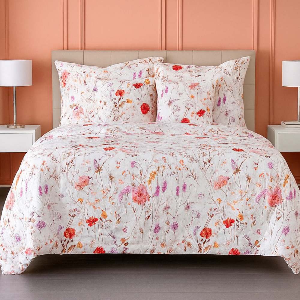 Saténové povlečení LUXURY COLLECTION Luční tanec, 1x 220/200, 2x 70/90cm