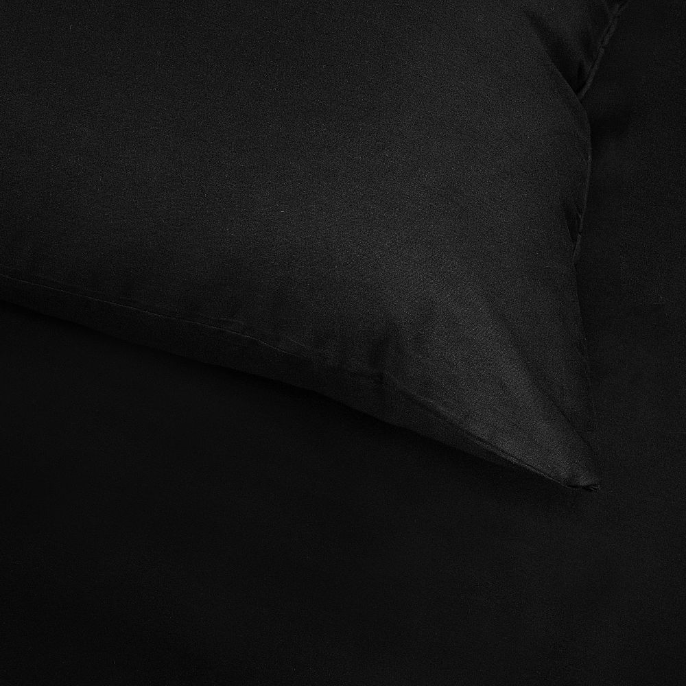 Saténové povlečení LUXURY COLLECTION černé, 1x 140/200, 1x 70/90cm