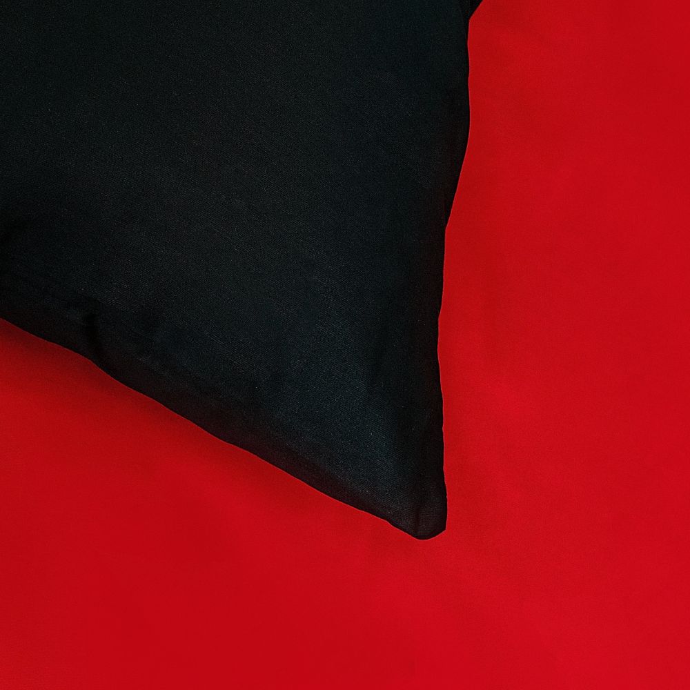 Saténové povlečení LUXURY COLLECTION červené/černé, 1+1, 140x220, 70x90cm