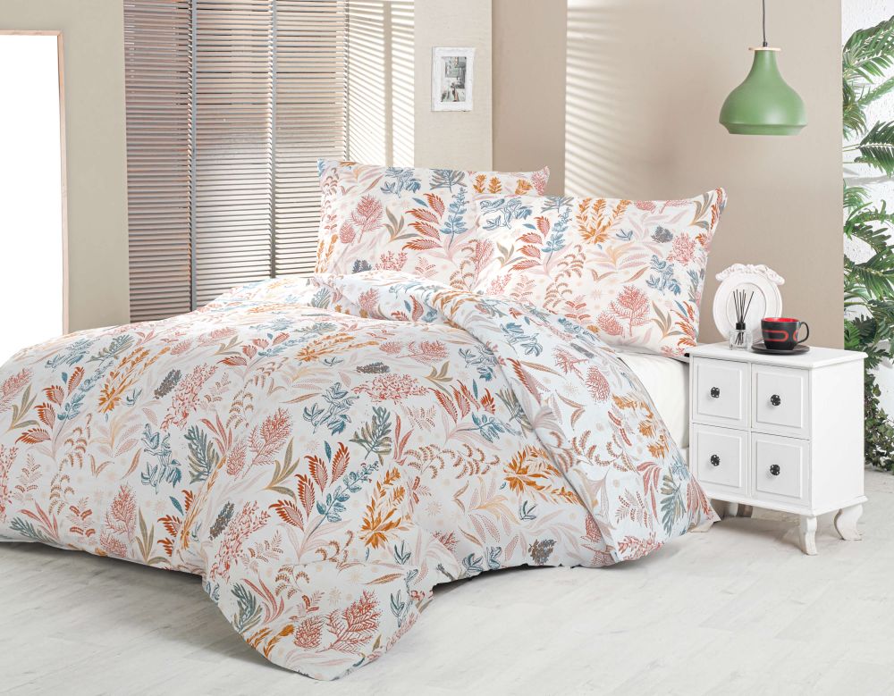 Saténové povlečení LUXURY COLLECTION CORAL garden, 1x 240/200, 2x 70/90cm