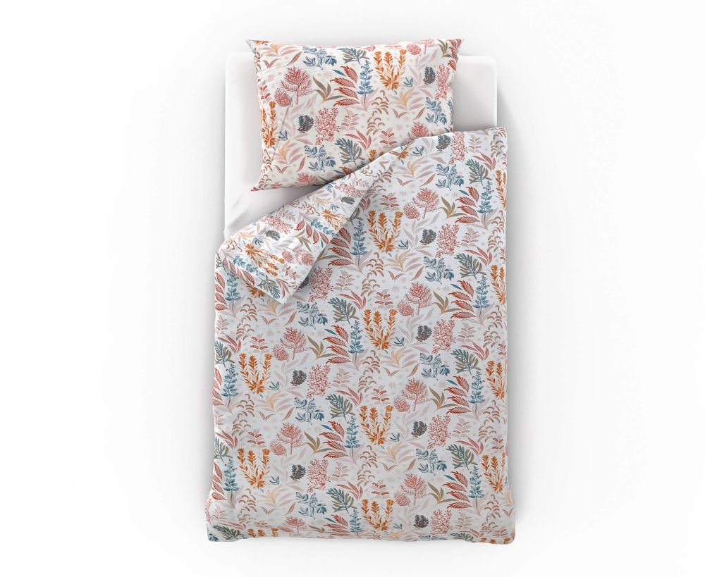 Saténové povlečení LUXURY COLLECTION CORAL garden, 1x 240/200, 2x 70/90cm