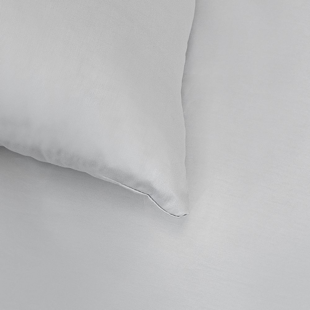 Saténové povlečení LUXURY COLLECTION světle šedé, 1x 200/200, 2x 70/90cm