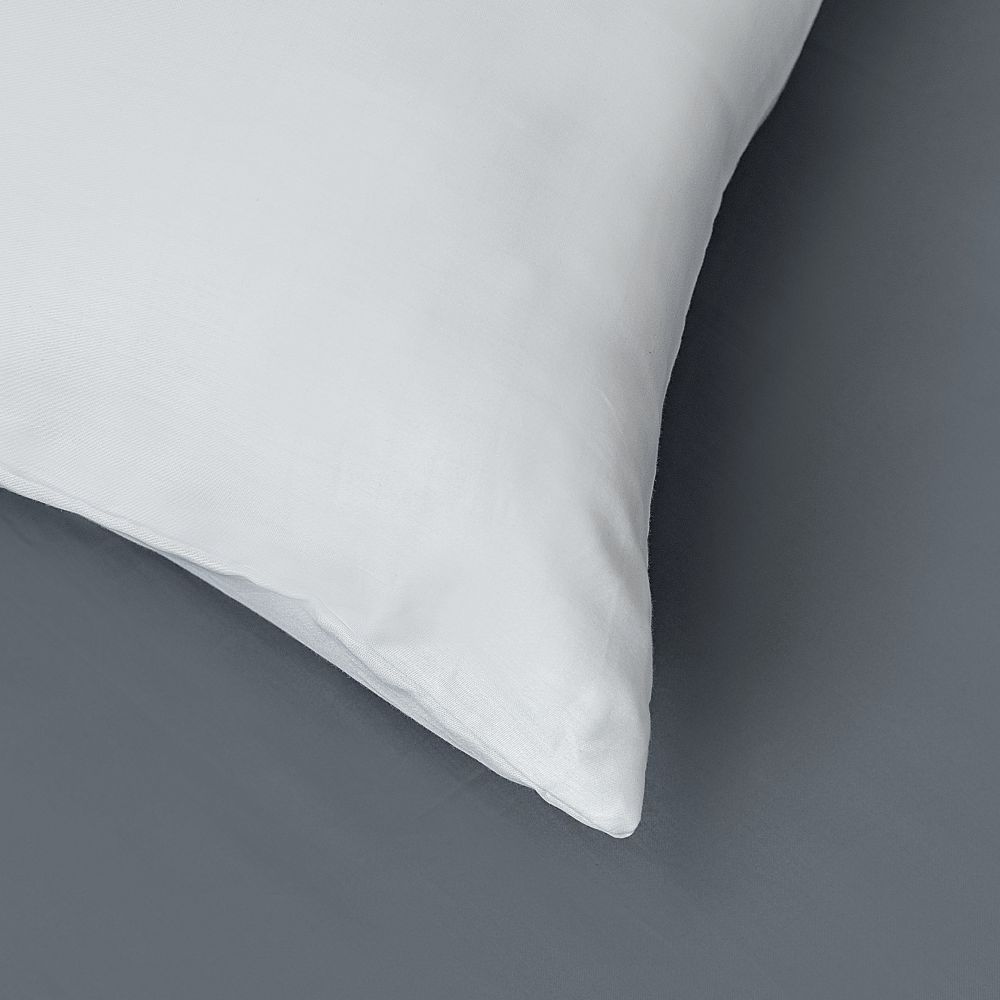 Saténové povlečení LUXURY COLLECTION tmavě šedé/bílé, 1x 200/200, 2x 70/90cm