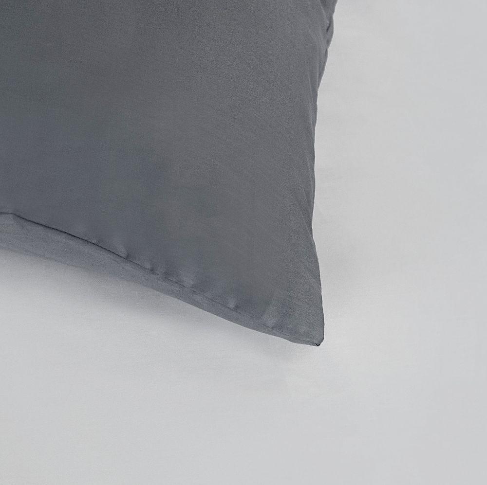 Saténové povlečení LUXURY COLLECTION tmavě šedé/světle šedé, 1x 220/200, 2x 70/90cm
