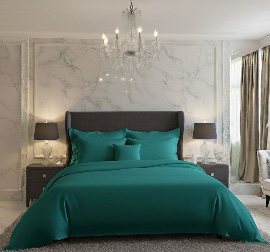 Kvalitex Saténové povlečení LUXURY COLLECTION tmavě zelené 2