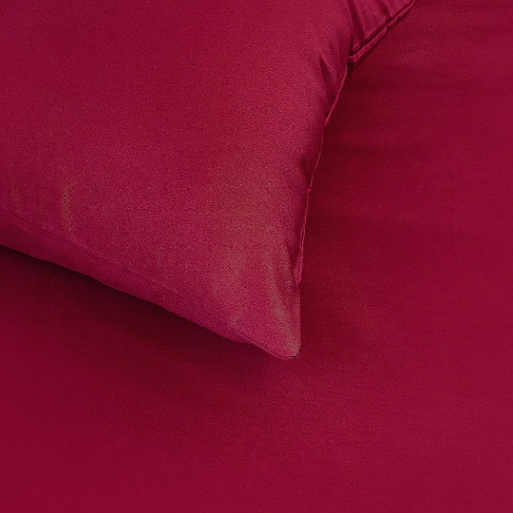 Saténové povlečení LUXURY COLLECTION vínové, 1x 200/200, 2x 70/90cm