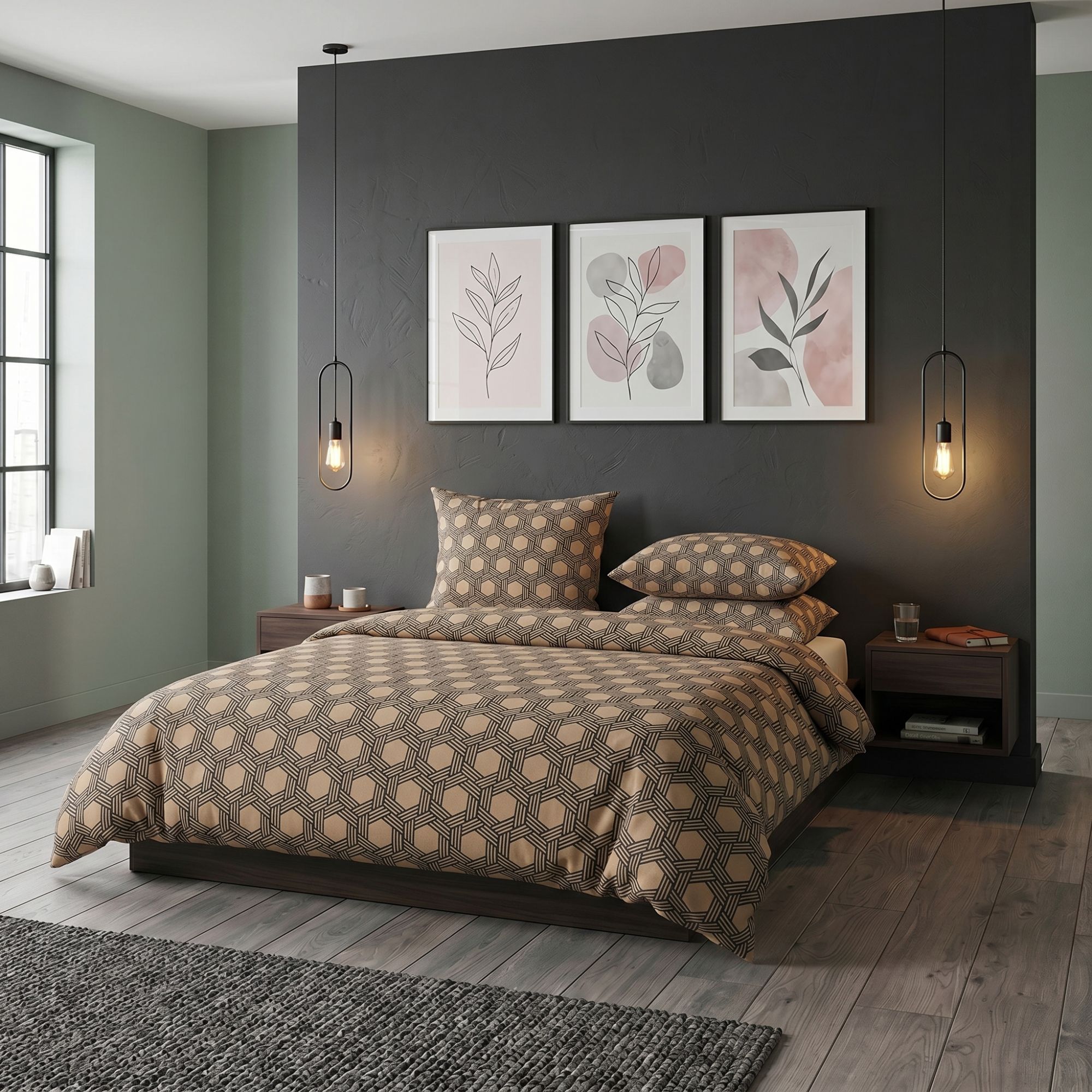 Saténové povlečení LUXURY COLLECTION CARERO béžové, 1x 240/220, 2x 70/90cm