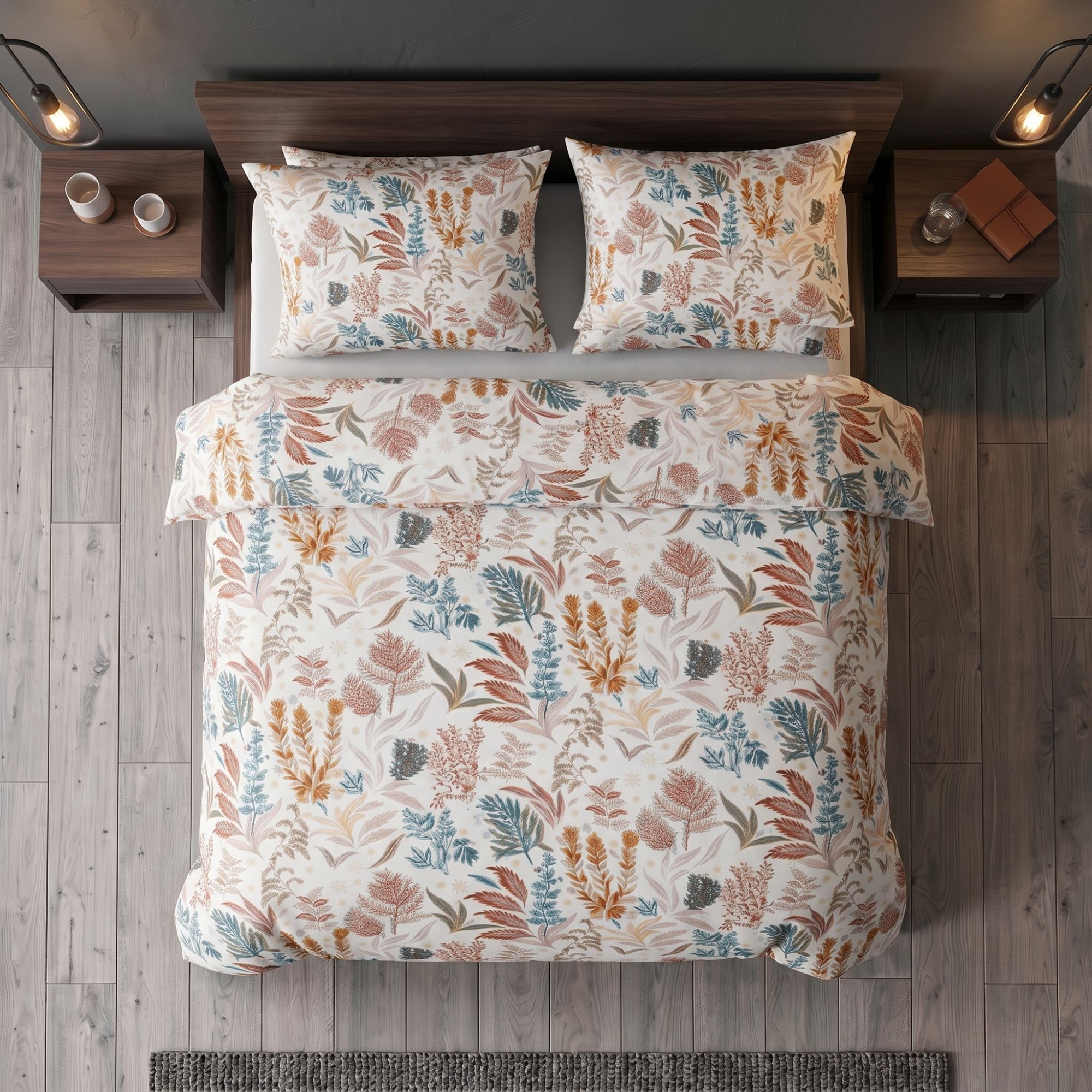 Saténové povlečení LUXURY COLLECTION CORAL garden, 1x 240/200, 2x 70/90cm
