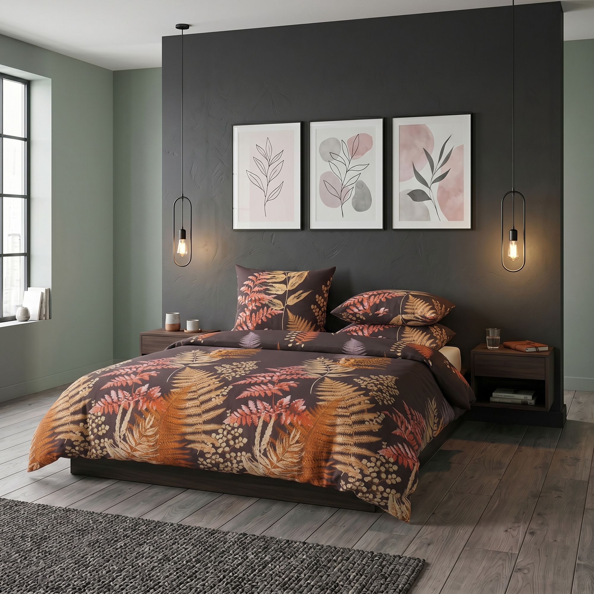 Saténové povlečení LUXURY COLLECTION KAPRADÍ hnědé, 1x 220/200, 2x 70/90cm