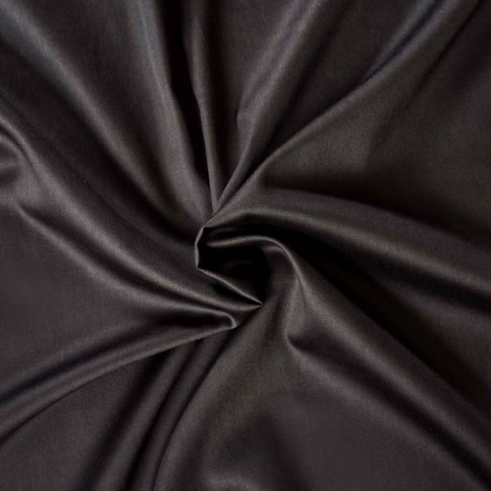 Saténové prostěradlo s gumou černé, 90x200cm