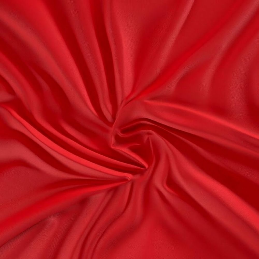 Saténové prostěradlo s gumou červené, 80x200cm