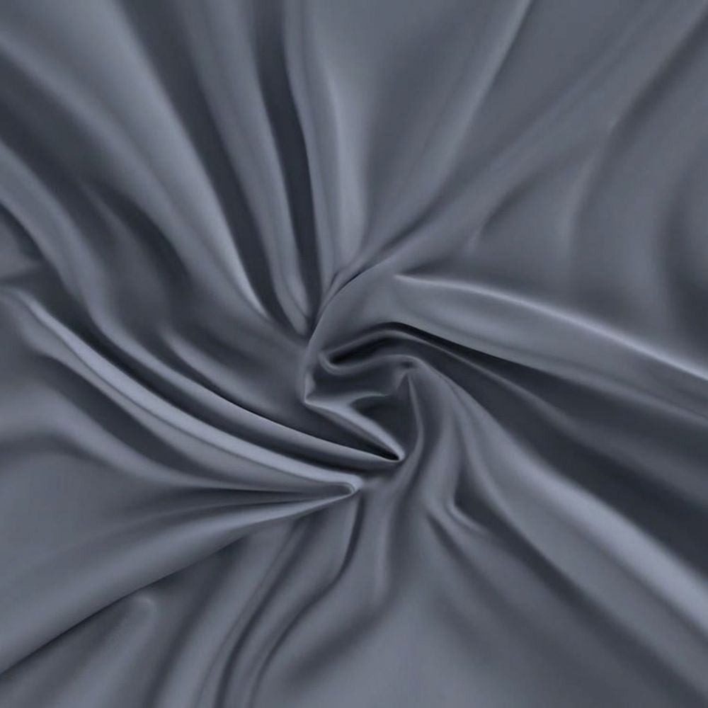 Saténové prostěradlo s gumou tmavě šedé, 140x200cm